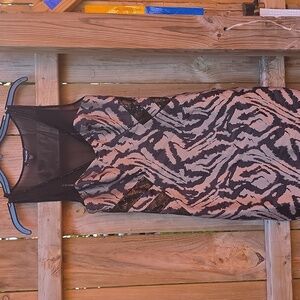 Black and Tan Animal Print Dress